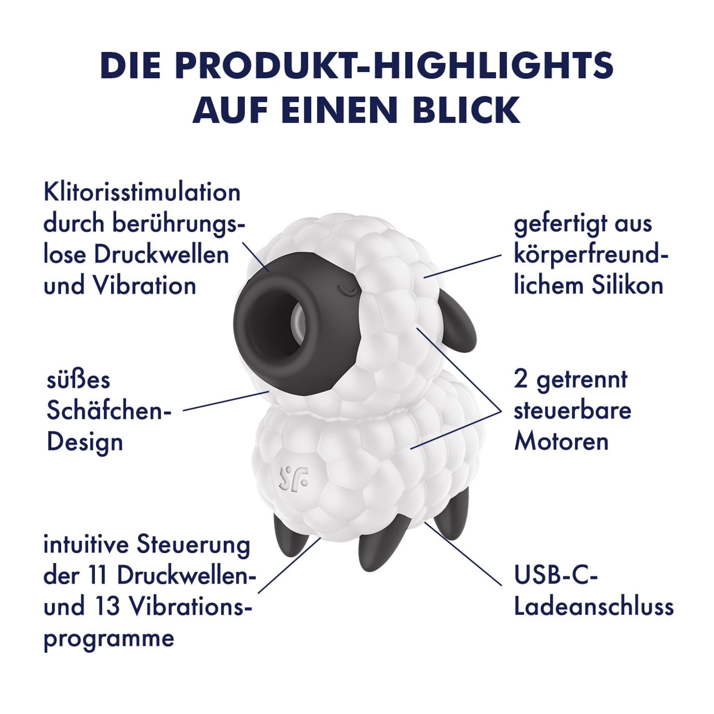 Satisfyer Dreamy Sheep, 9 cm 