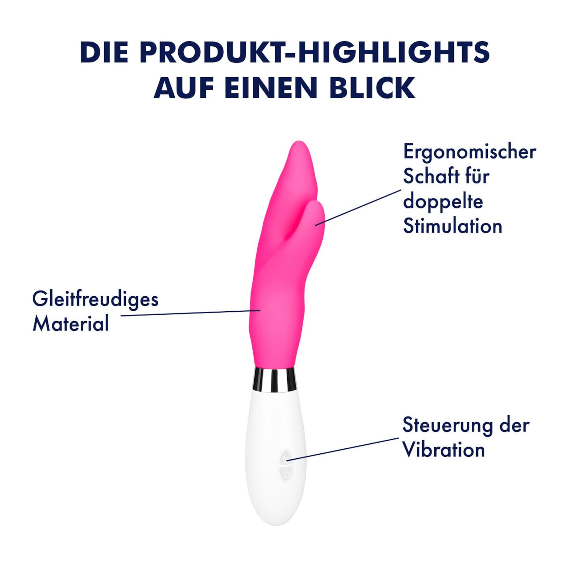 Aufregender Vibrator aus Silikon, 22 cm