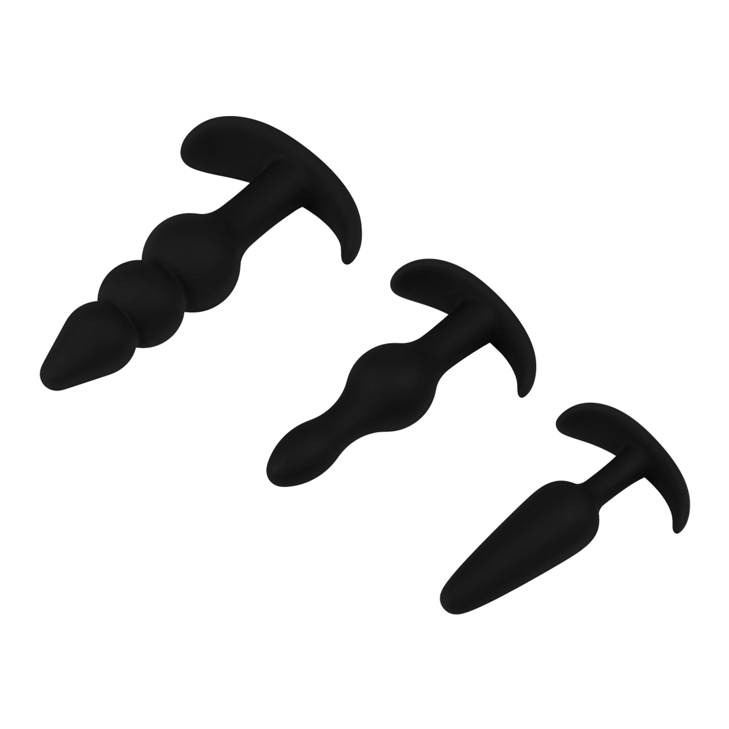 3-teiliges Analplug-Set aus Silikon