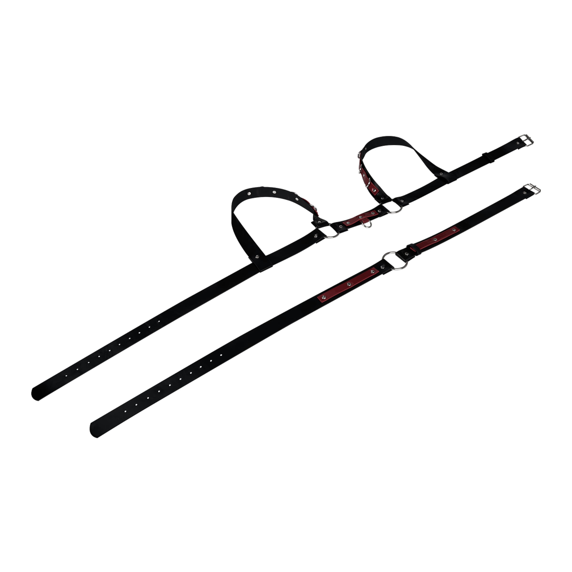 Fetisch-Brustgeschirr mit Gürtel, 2 tlg.