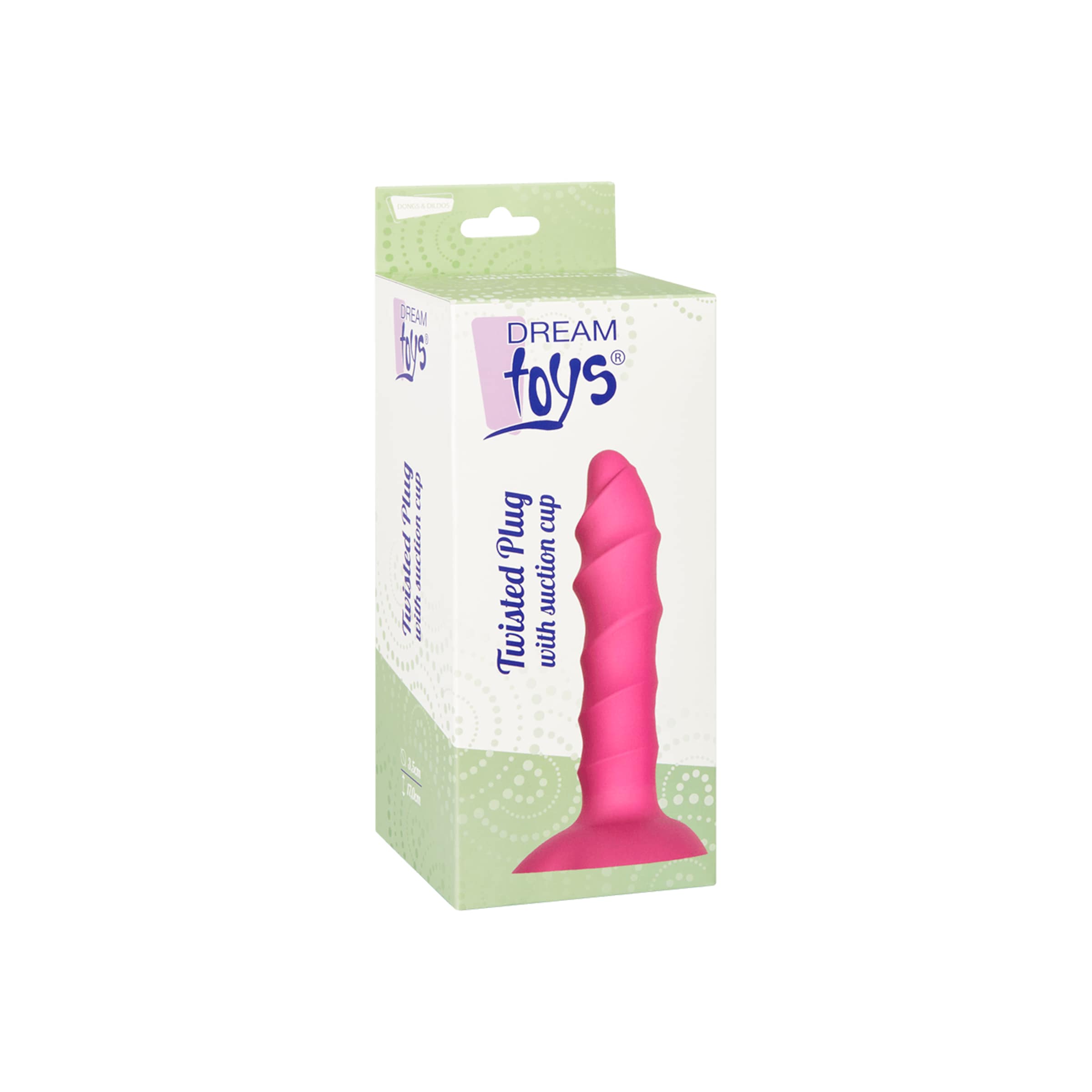 Twisted Plug With Suction Cup, 17 cm