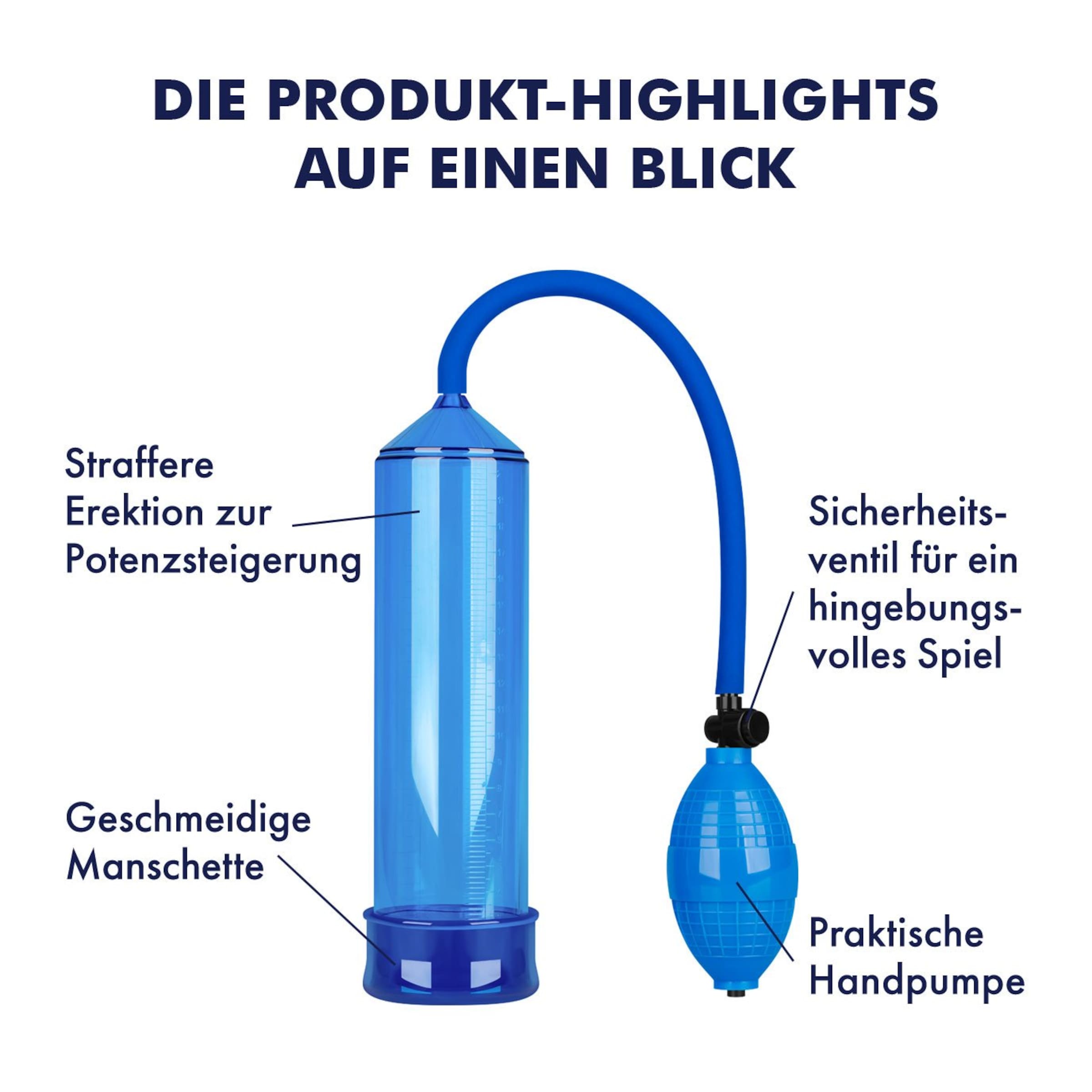 Penispumpe mit Messskala, 24 cm