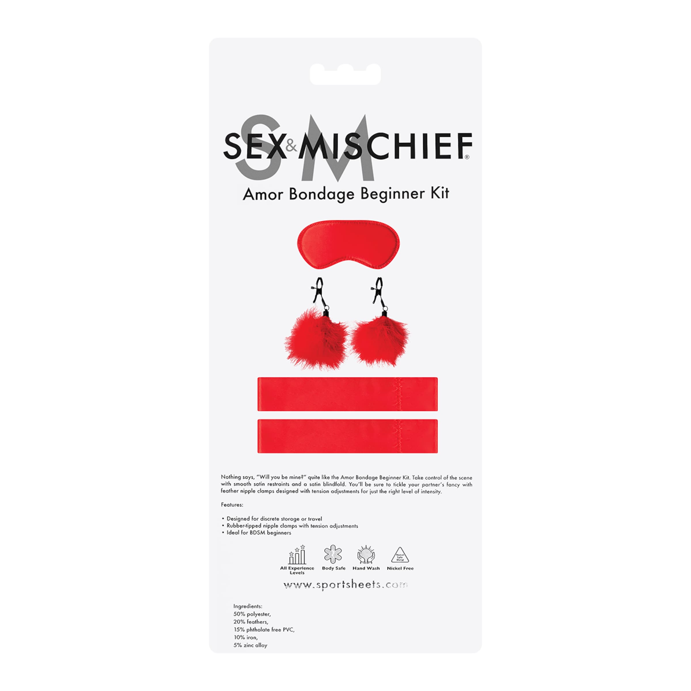 Sex & Mischief - Amor Bondage Beginner Kit, 5 Teile