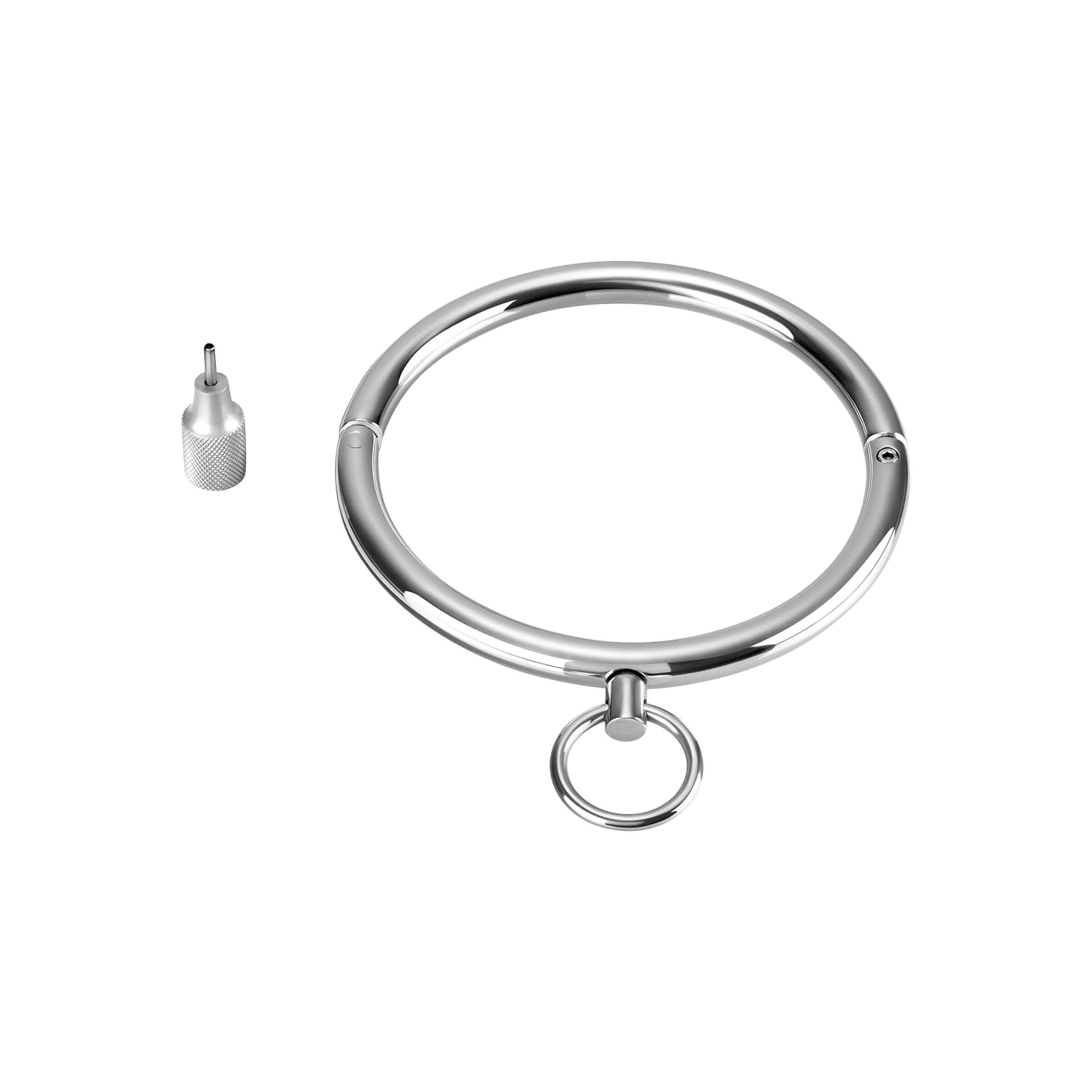 Schmales EdelstahlSklavenhalsband zilver online kopen