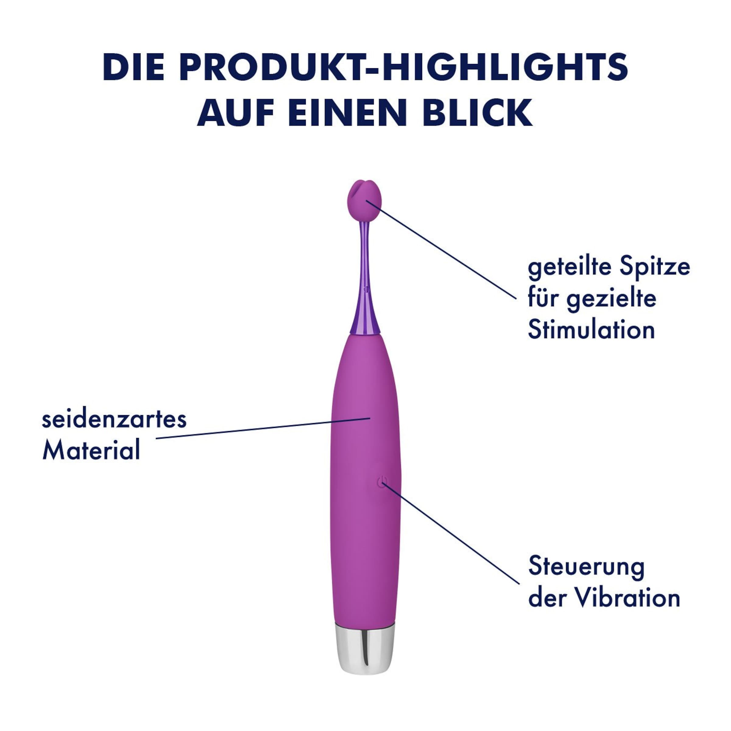 Edler Auflegevibrator aus Silikon, 19,5 cm