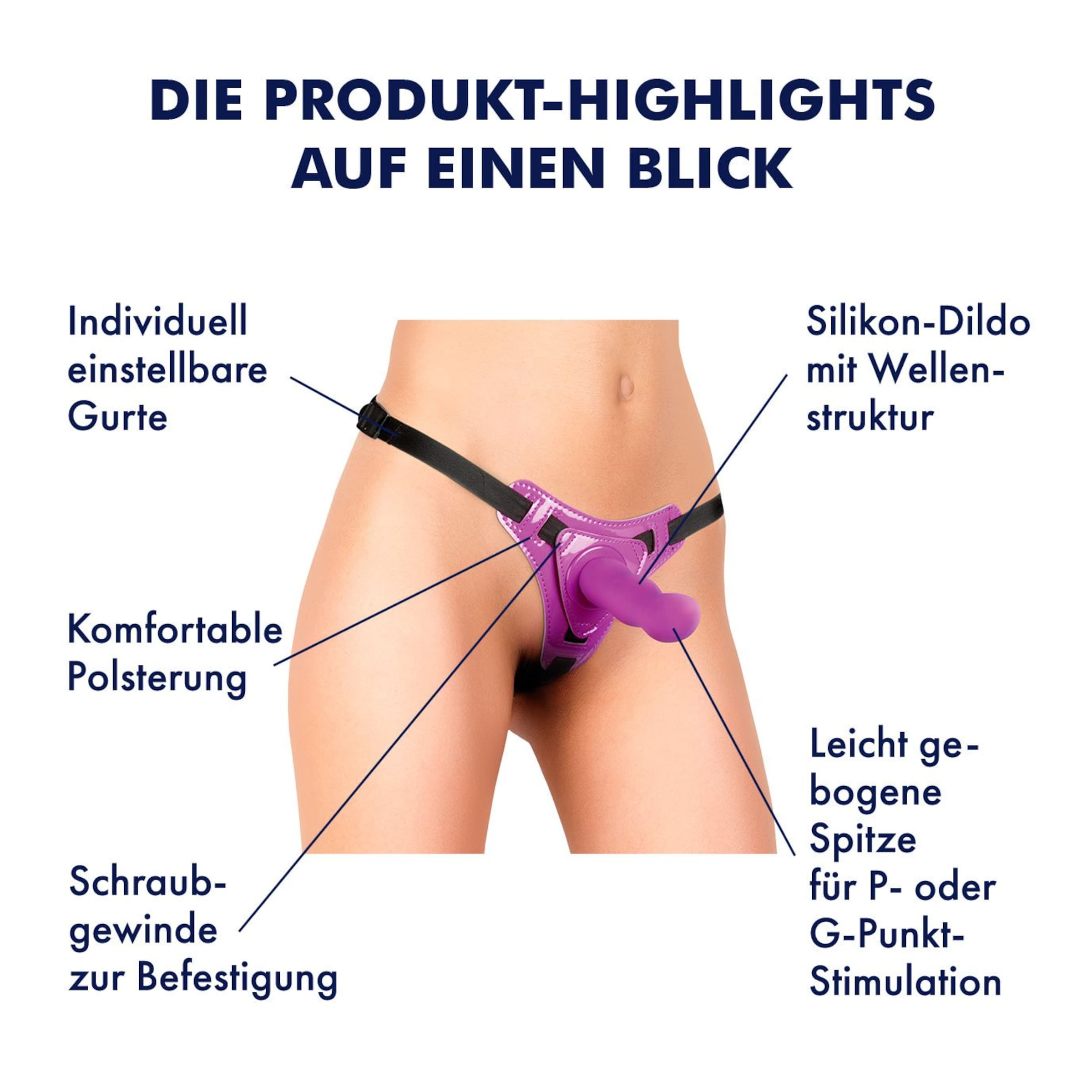 Strap-On mit Schraub gewinde aus Silikon, 12,7 cm