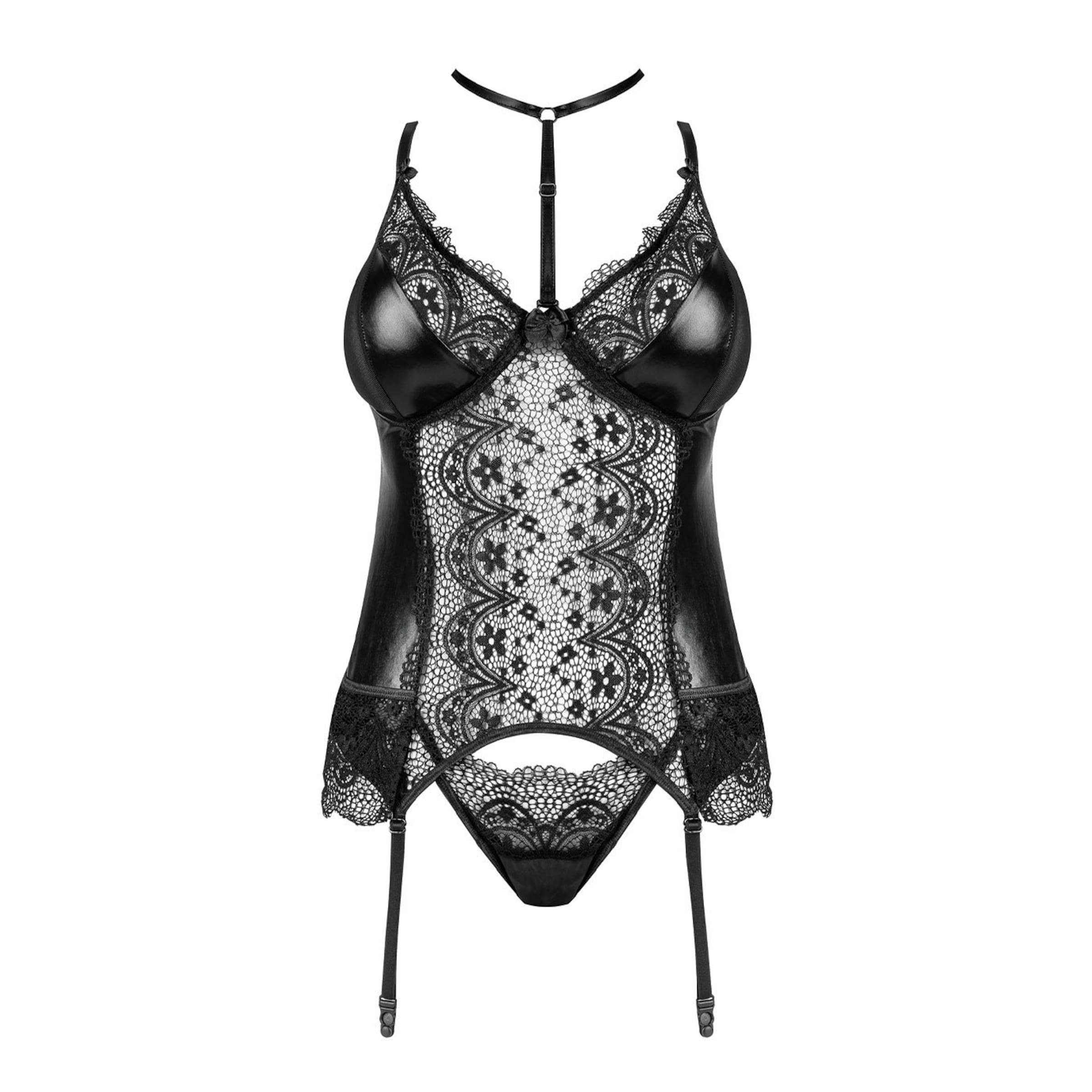 Noir Fantasy - Corset & Thong, 2 tlg.
