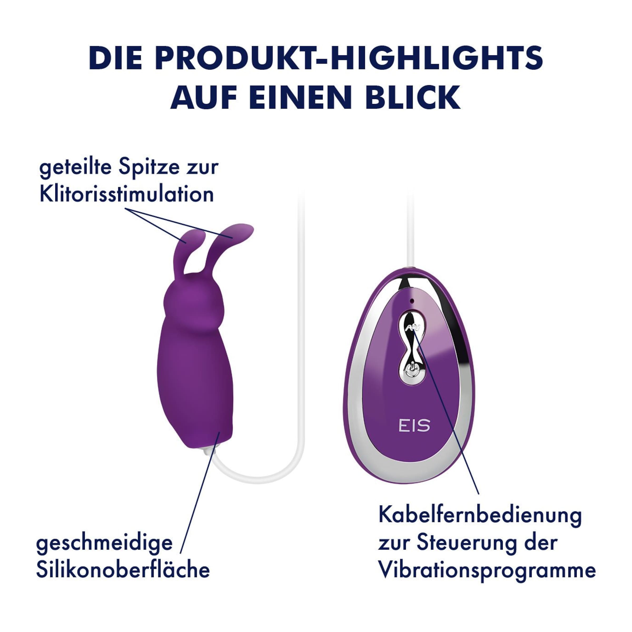 Häschen Bullet mit Kabelfernbedienung, 9,5 cm