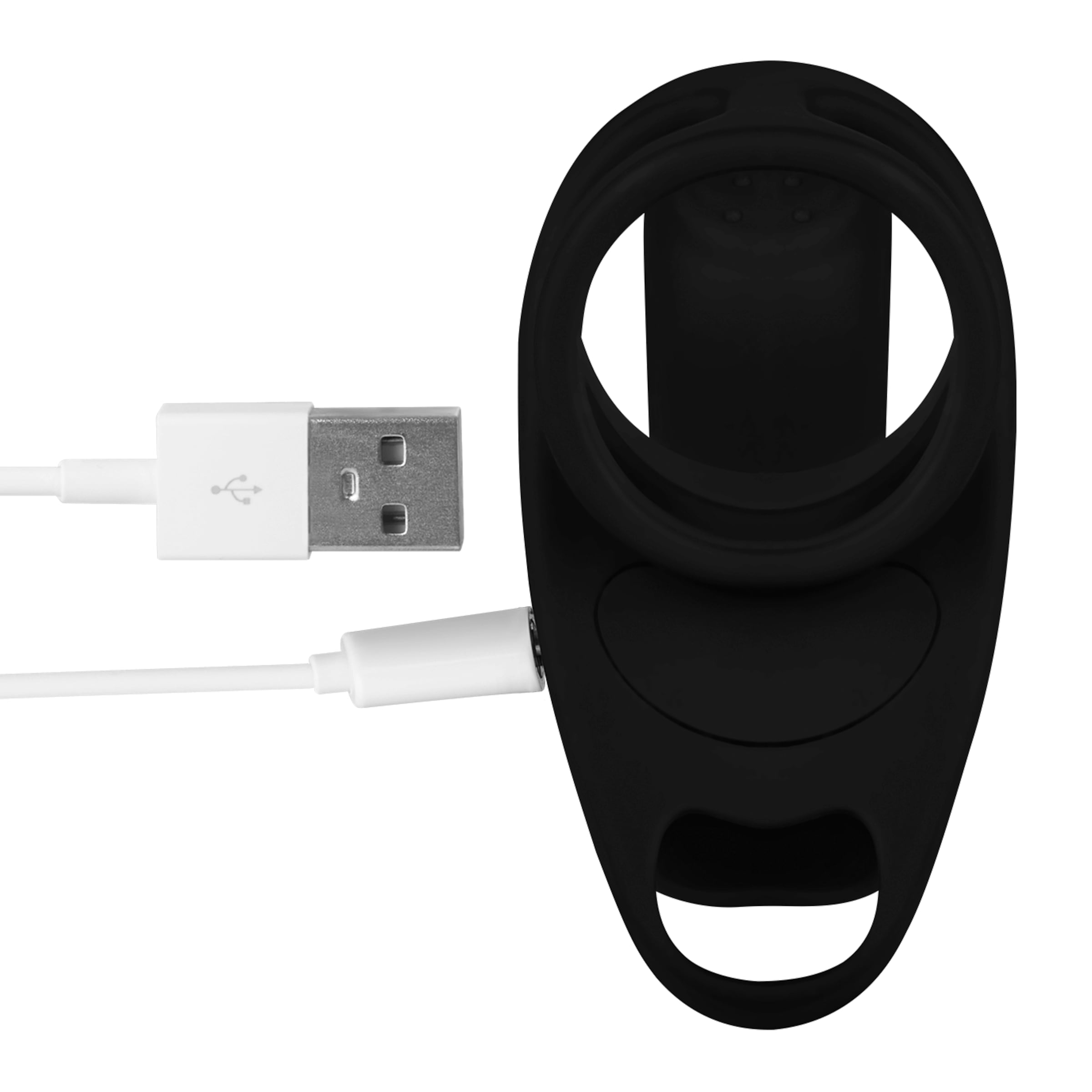 Analvibrator inkl. Penisring, 14 cm