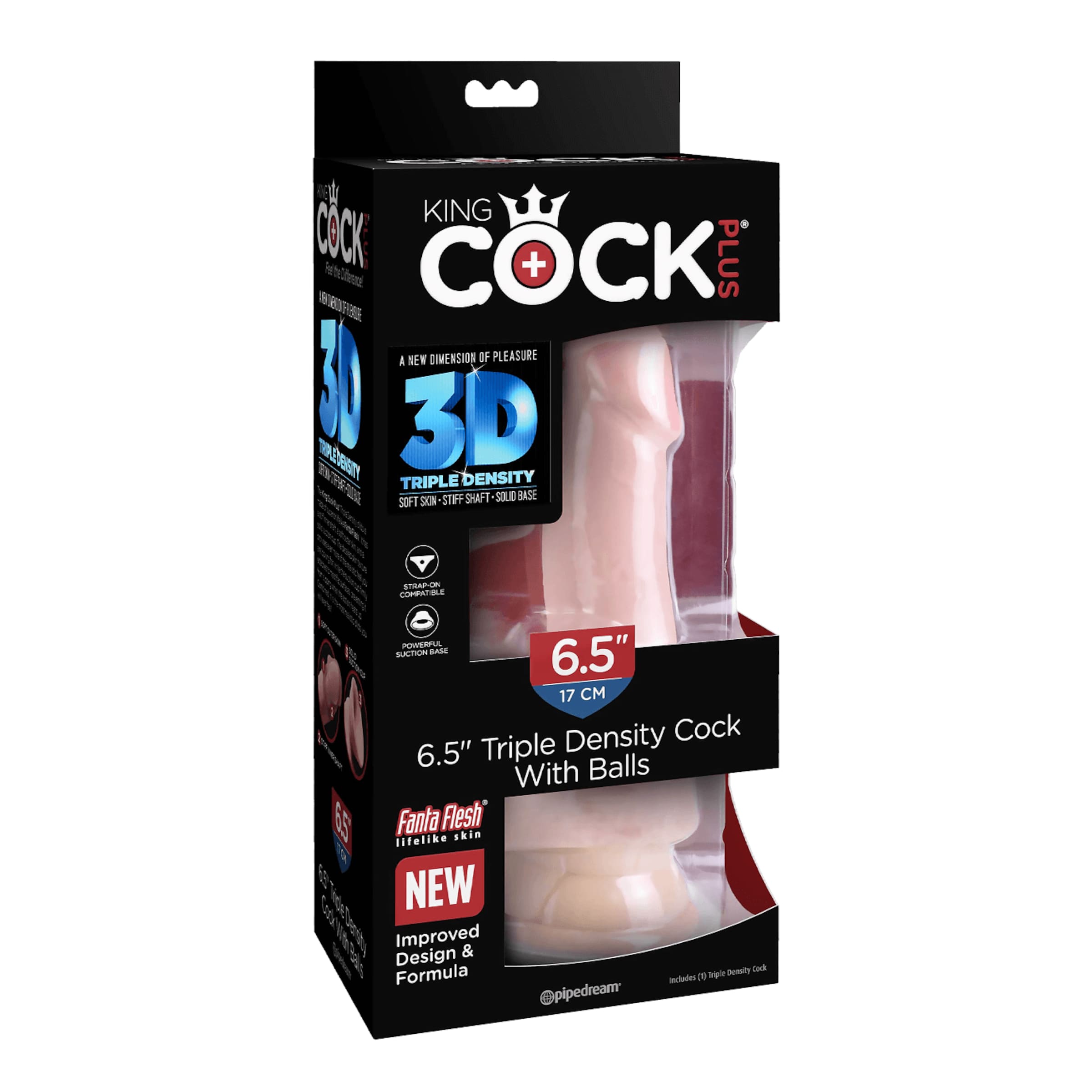 King Cock Plus – 6.5″ Triple Density Cock With Balls, 18,5 cm
