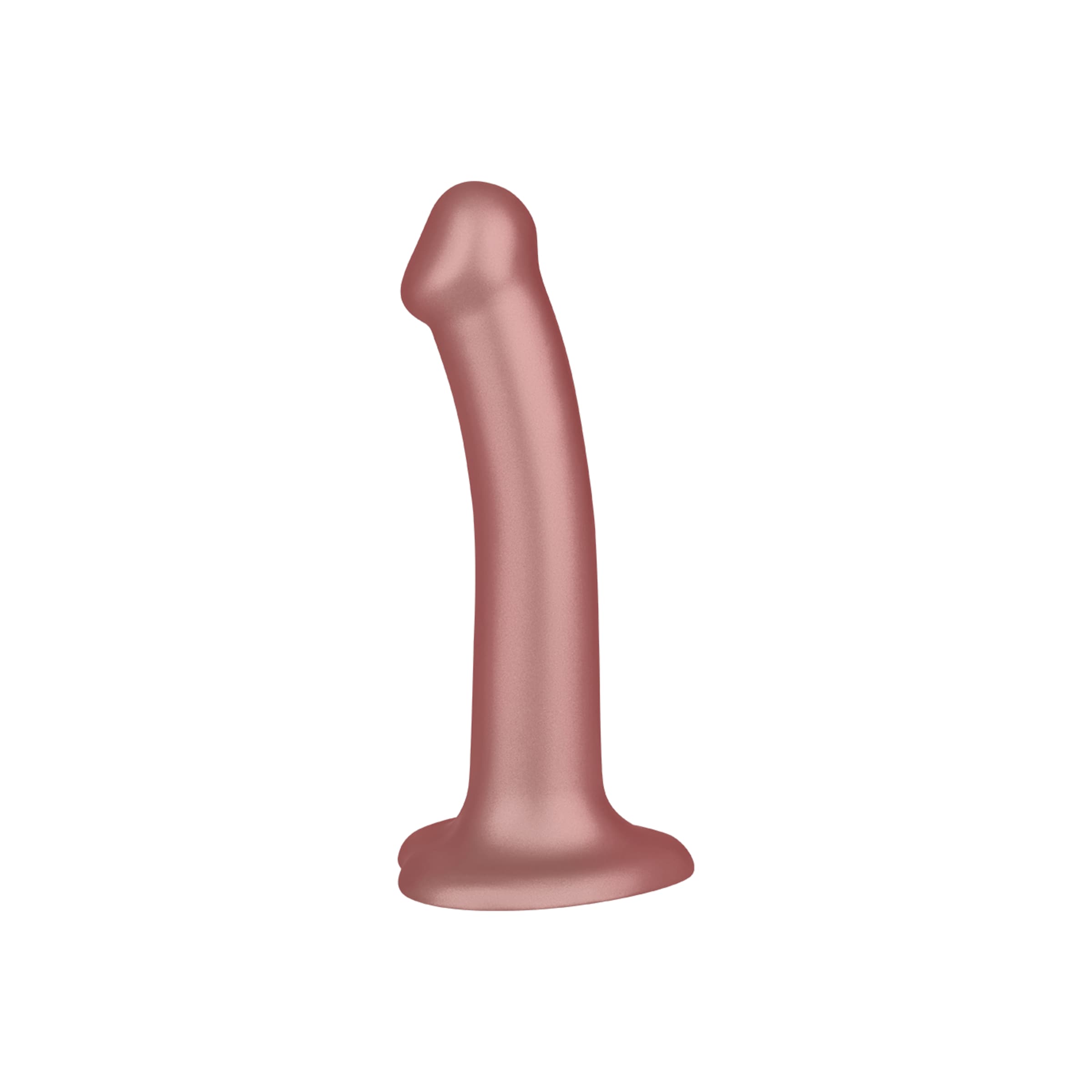 Soft Silicone Dildo Metallic - Size M, 18 cm
