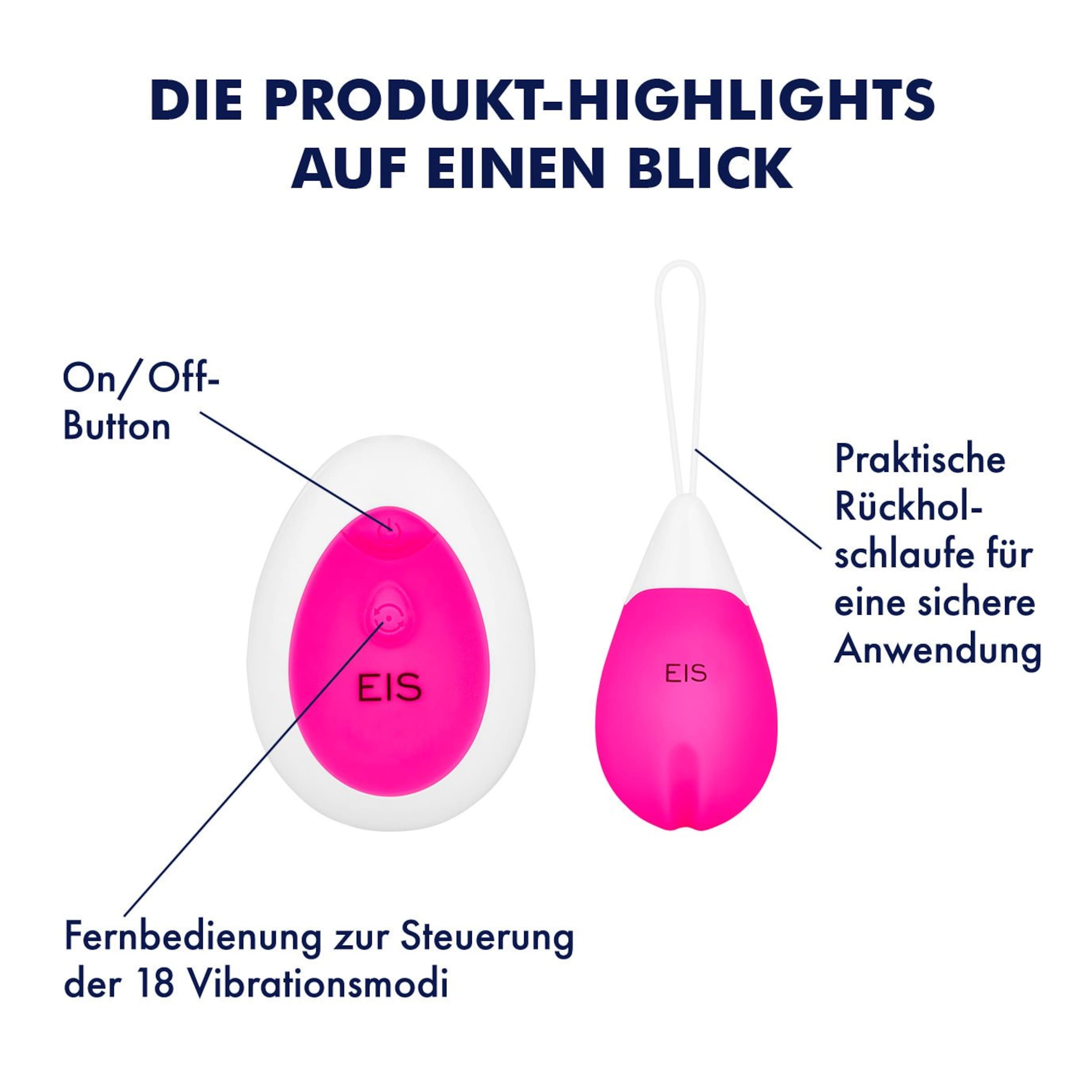 Silikon-Bullet mit Funkfernbedienung, 6 cm
