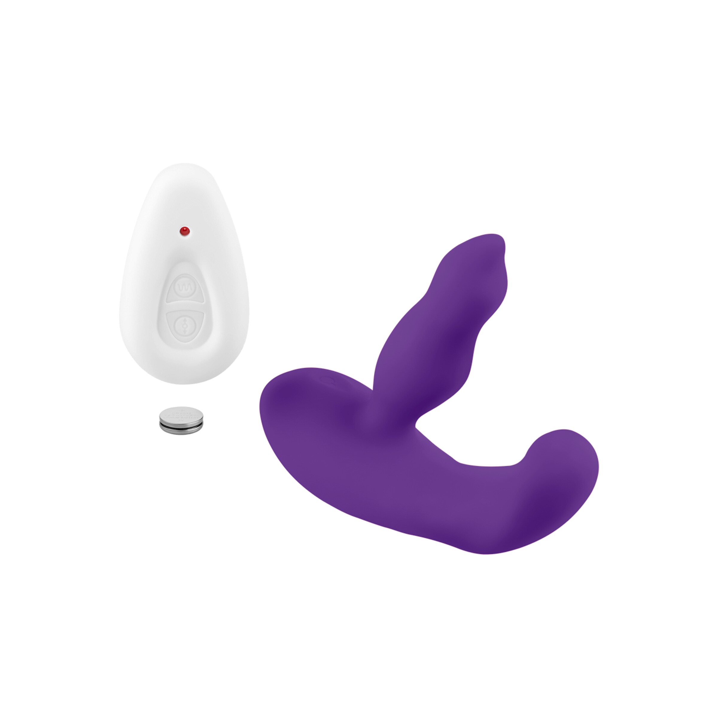 konijnenvibrator 2-motoriger Silikon-Rabbit mit Fernbedienung, 13cm purper
