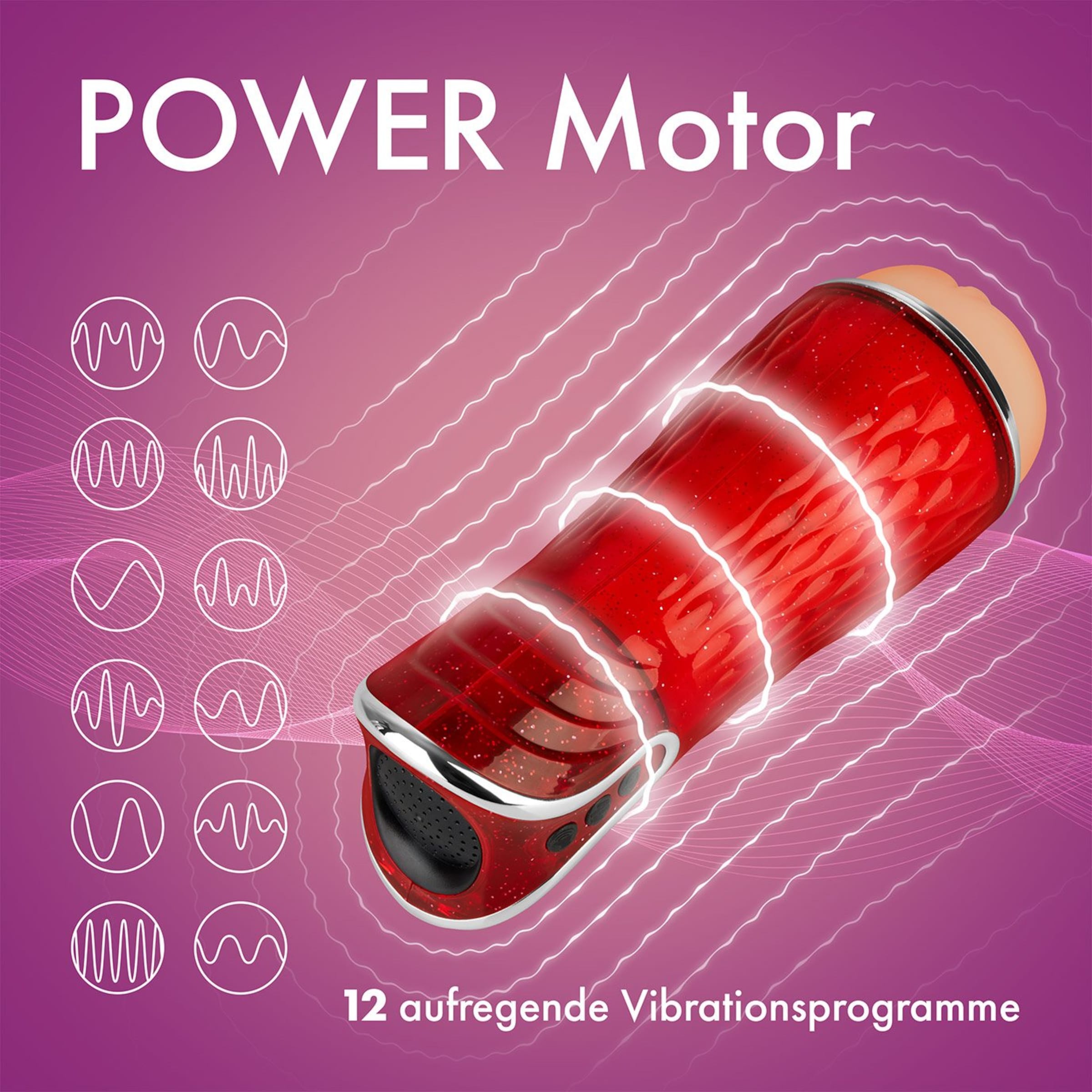 Masturbator mit Audiofunktion, 22,5 cm