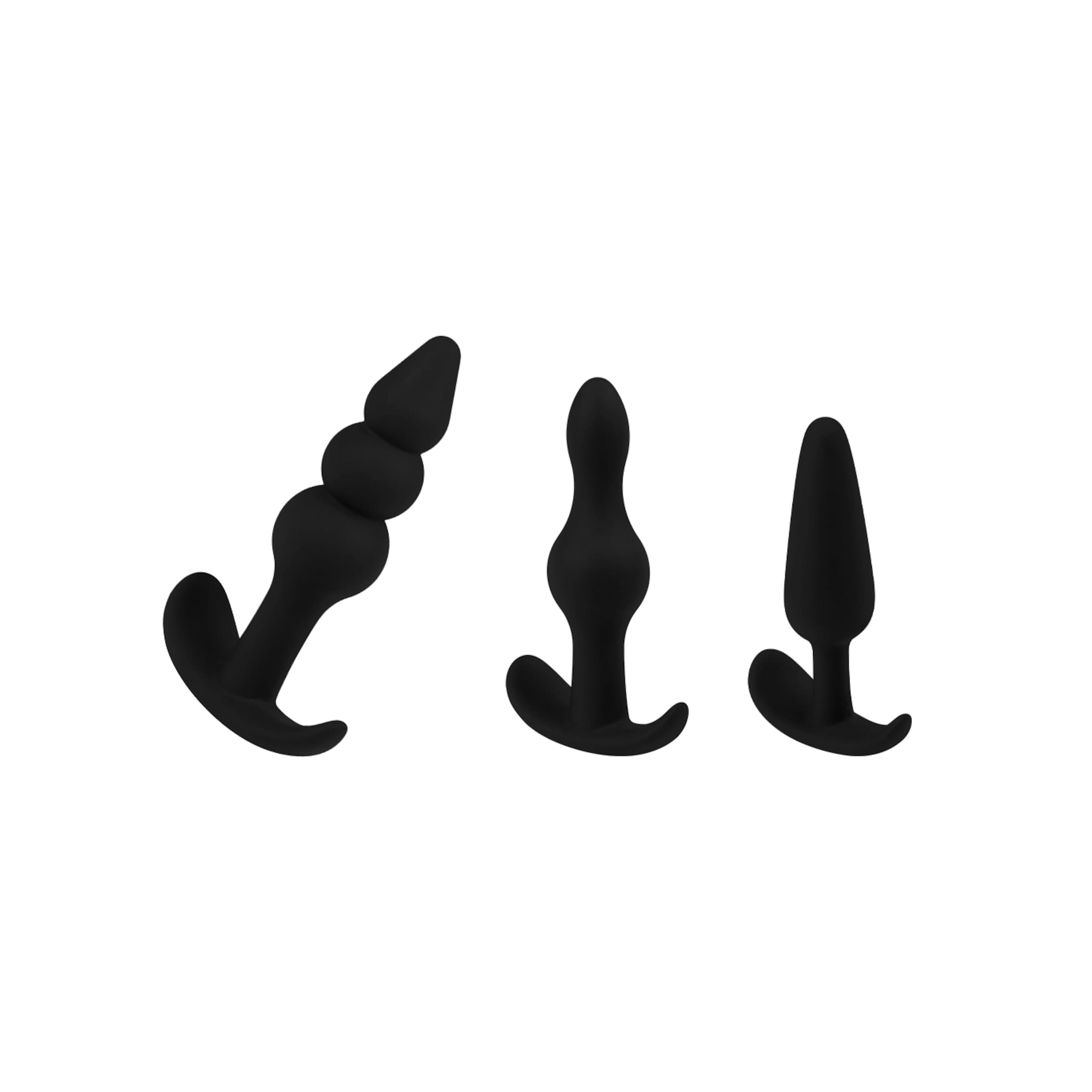 3-teiliges Analplug-Set aus Silikon