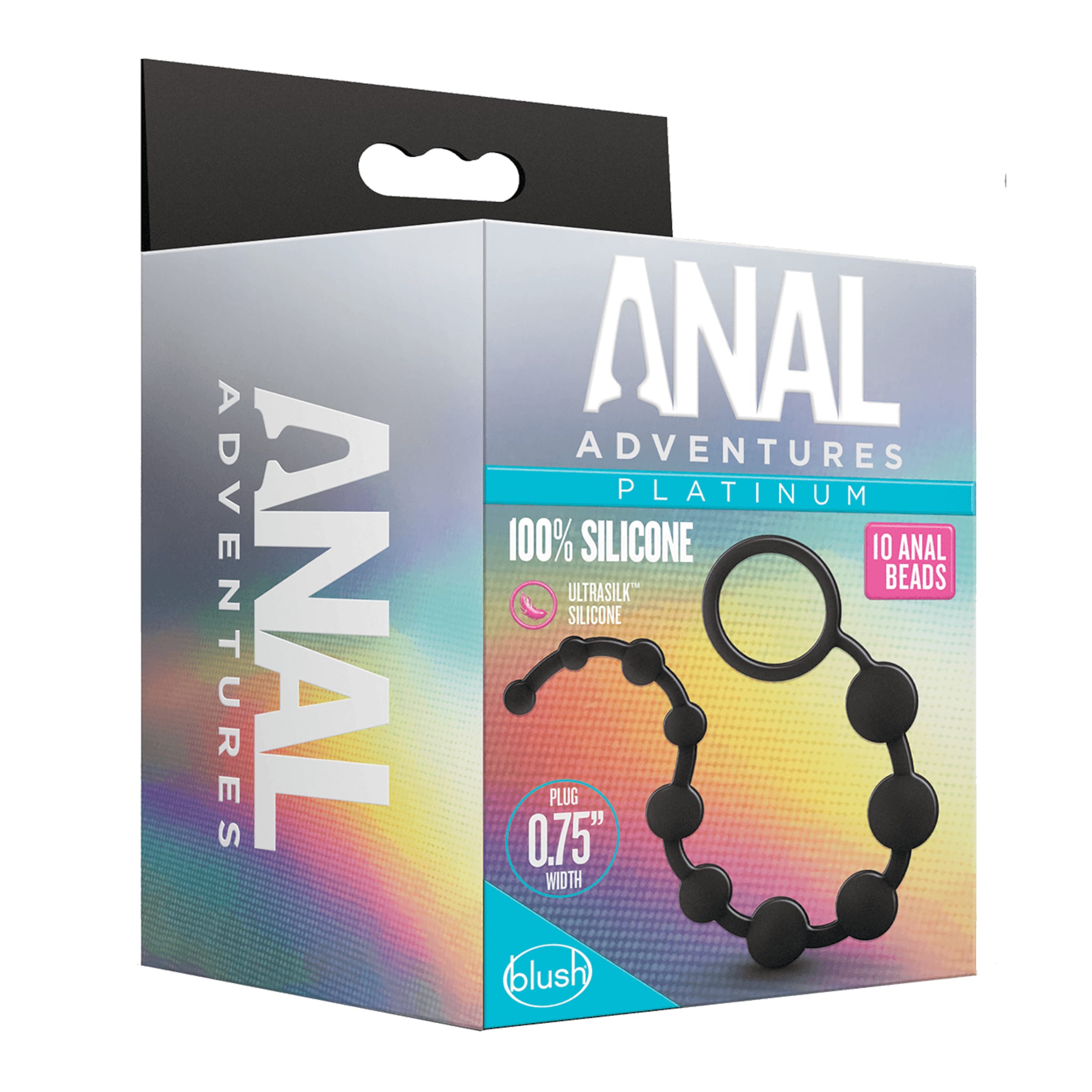 Anale kralen ANAL ADVENTURES PLATINUM ANAL BEADS zwart