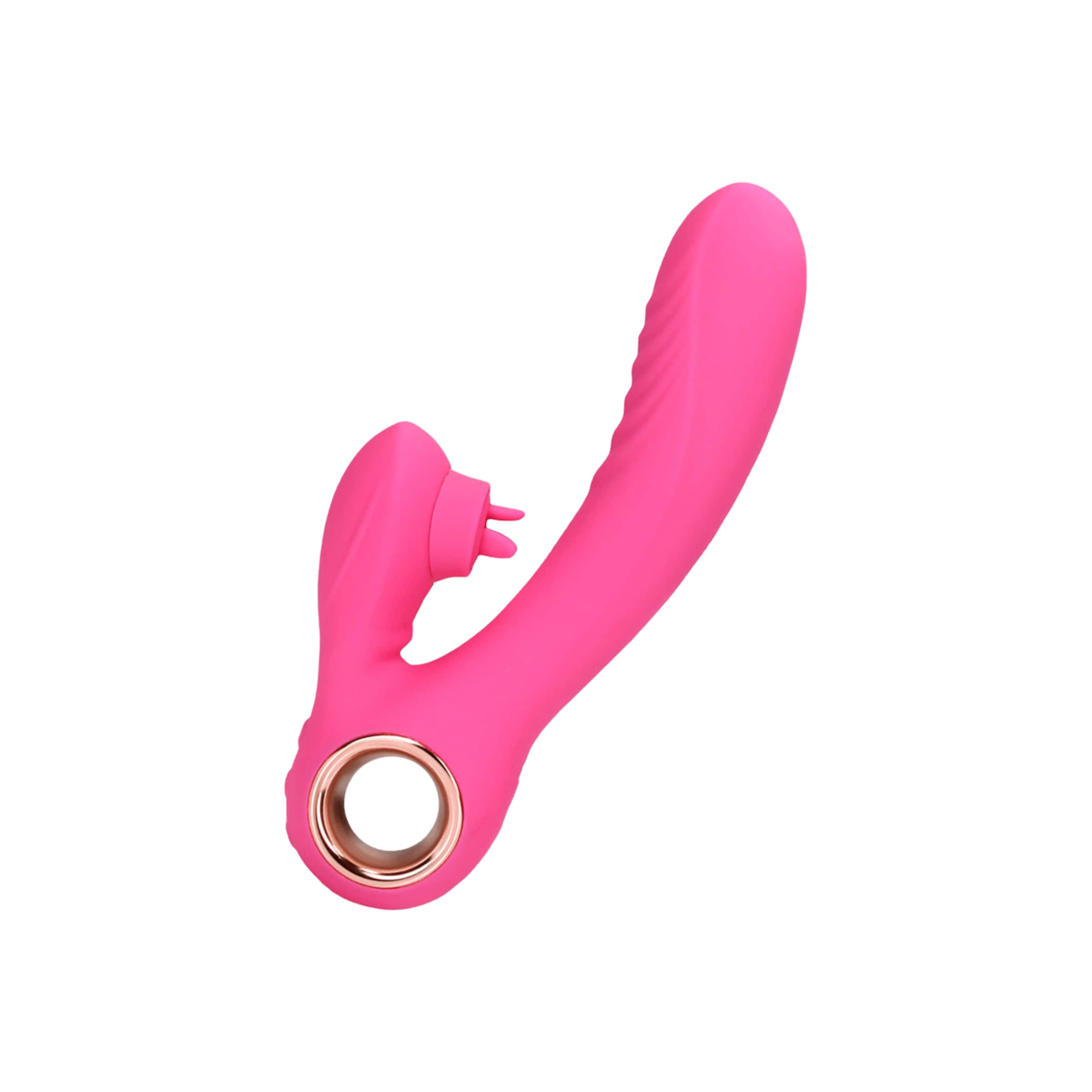 Tongue Flickering and Heating Rabbit Vibrator, 19 cm