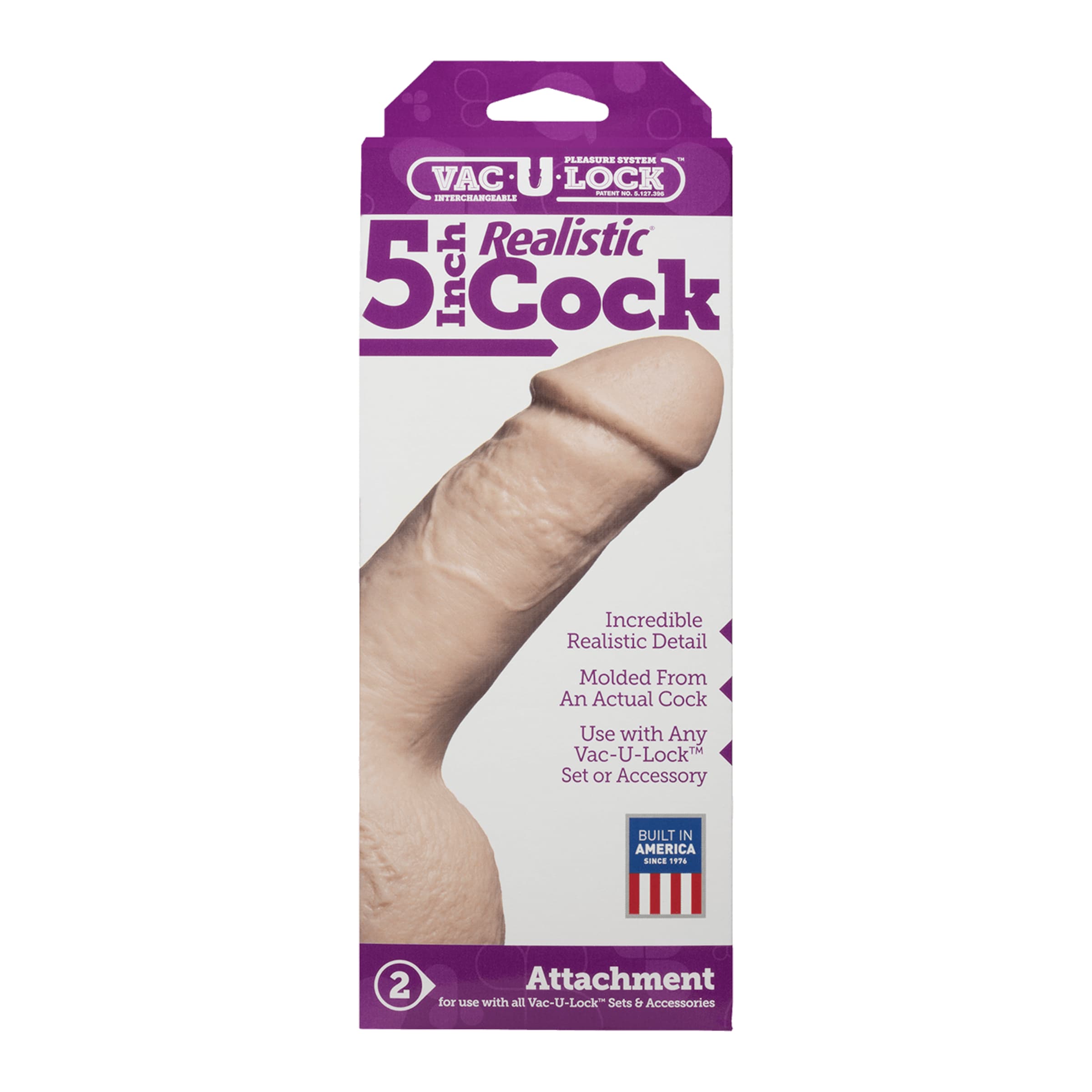 Vac-U-Lock - 5 Inch Realistic Cock, 12,7 cm