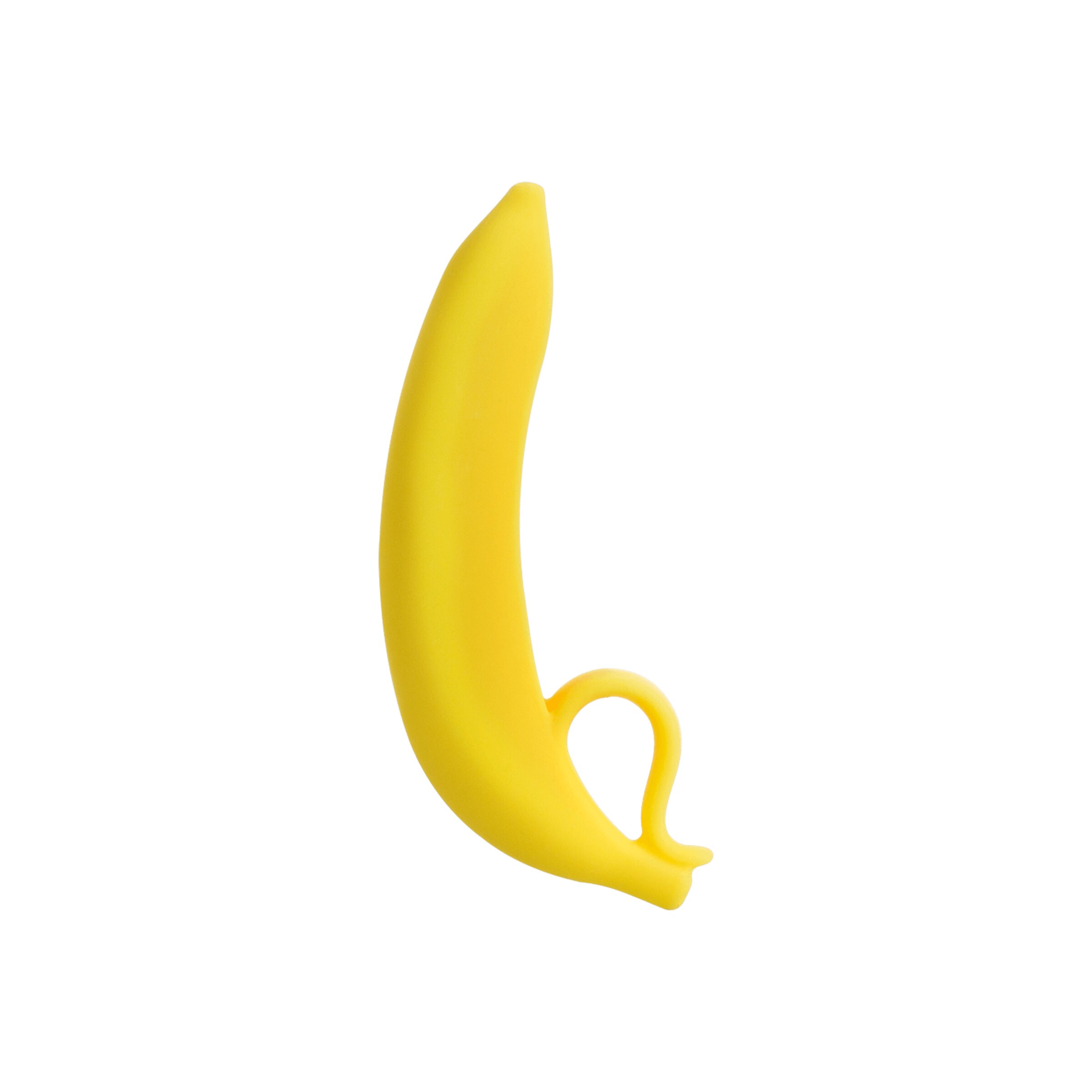Silikondildo in Bananenform, 15,5cm geel
