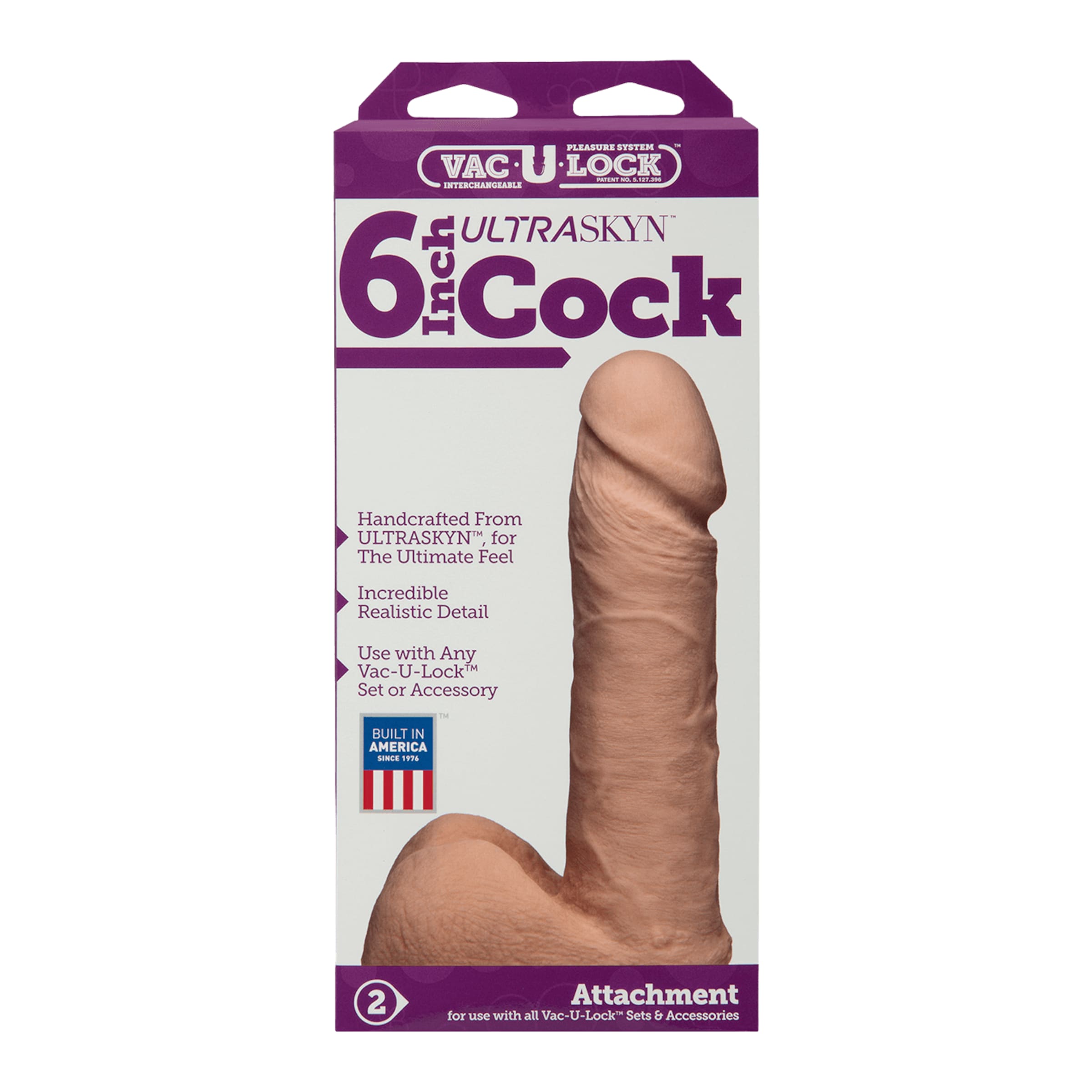 Vac-U-Lock - 6 Inch Ultraskyn Cock, 18,4 cm