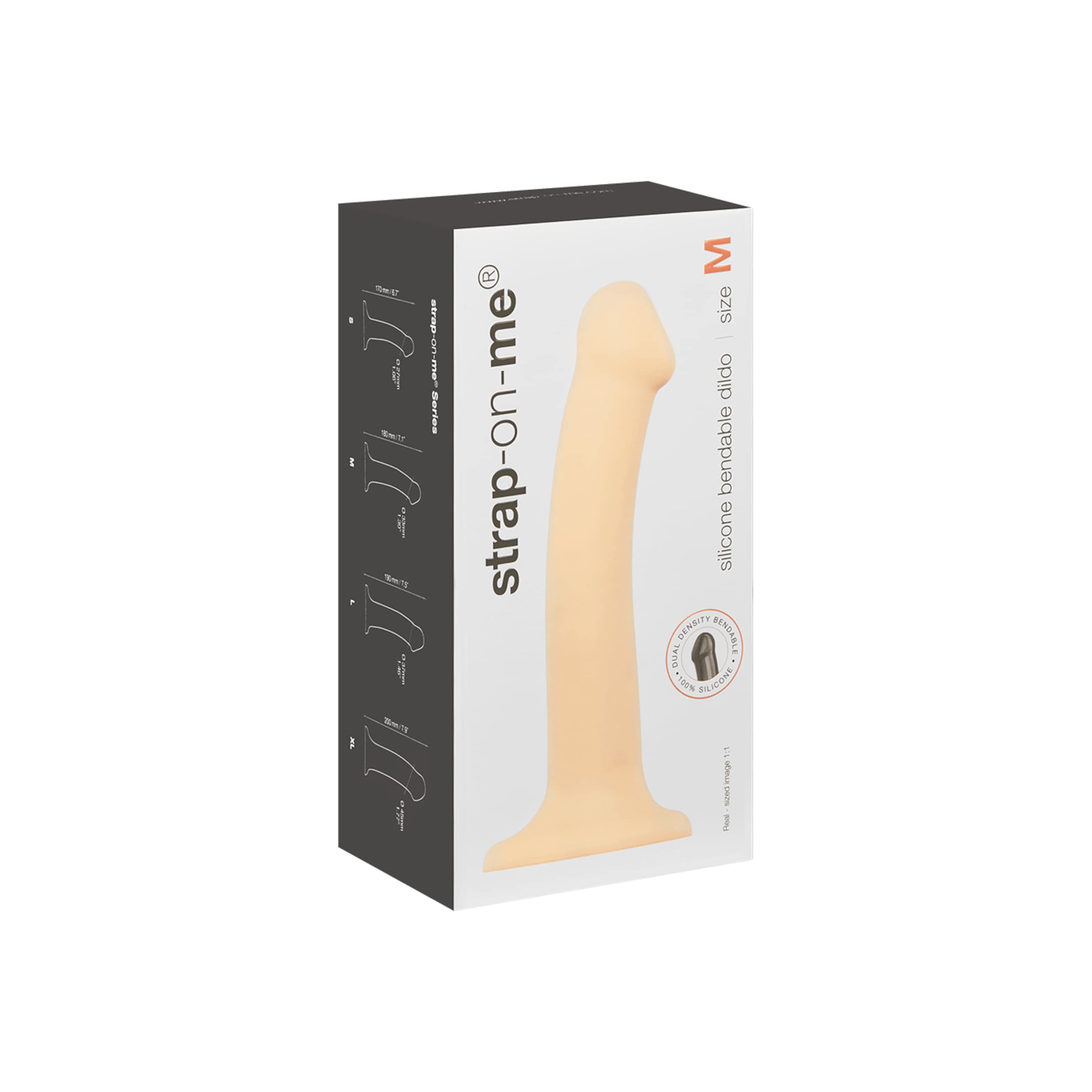 Silicone Bendable Dildo - Size M, 18 cm