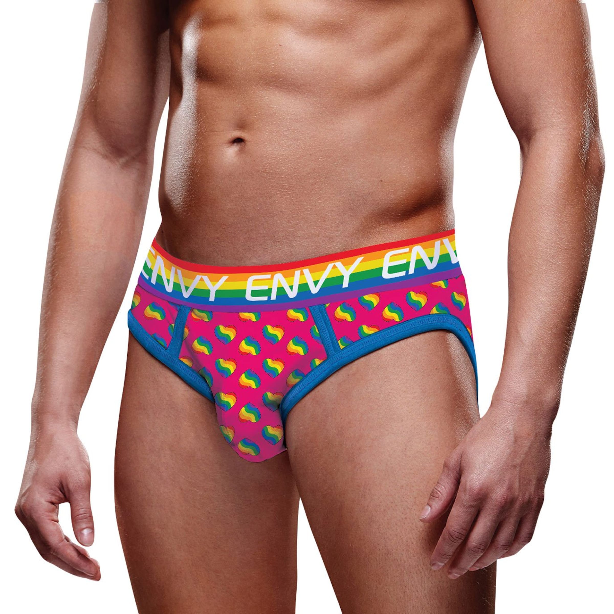 Rainbow Hearts Bubble Butt Jock