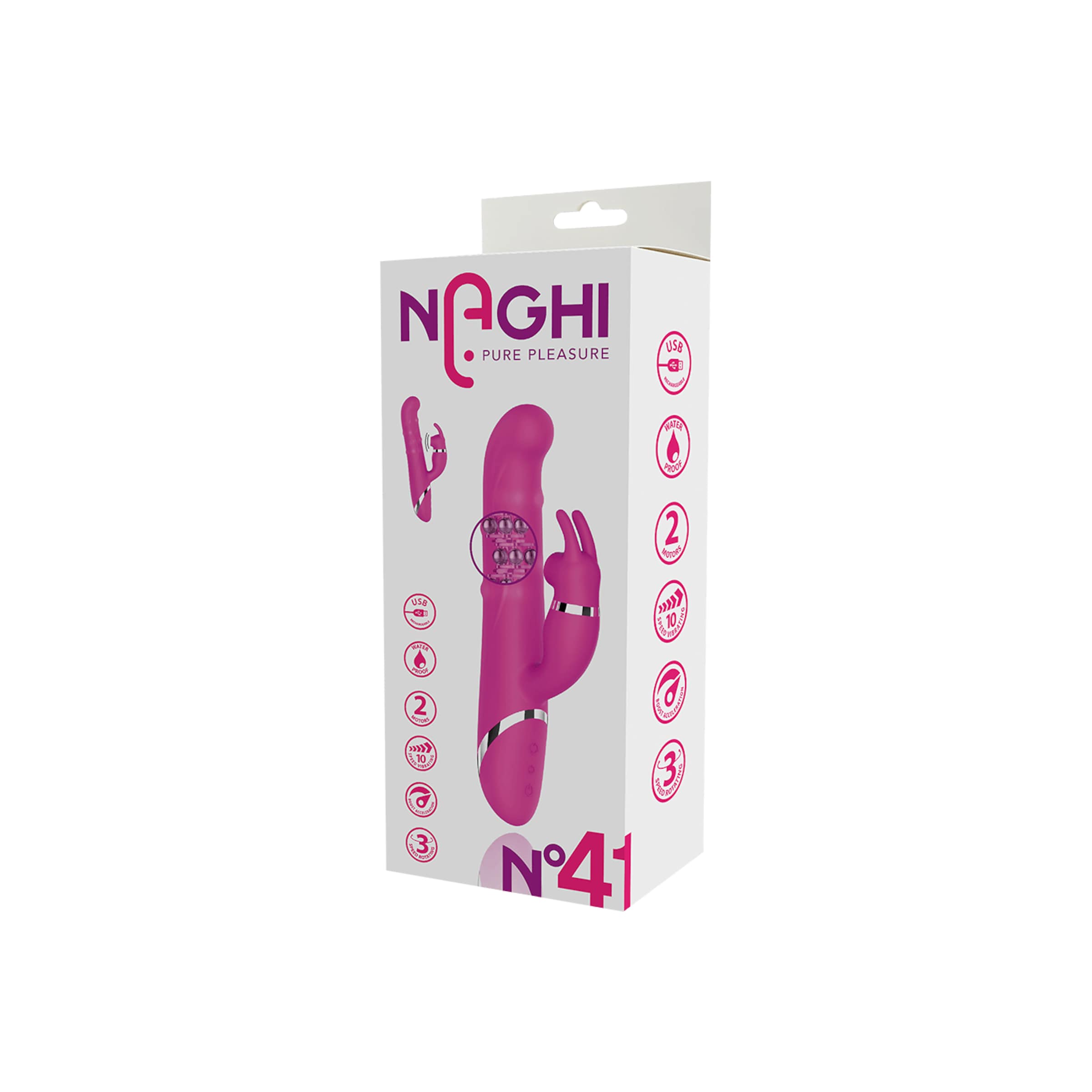 No. 41 - Rechargeable Duo Vibrator, 24 cm