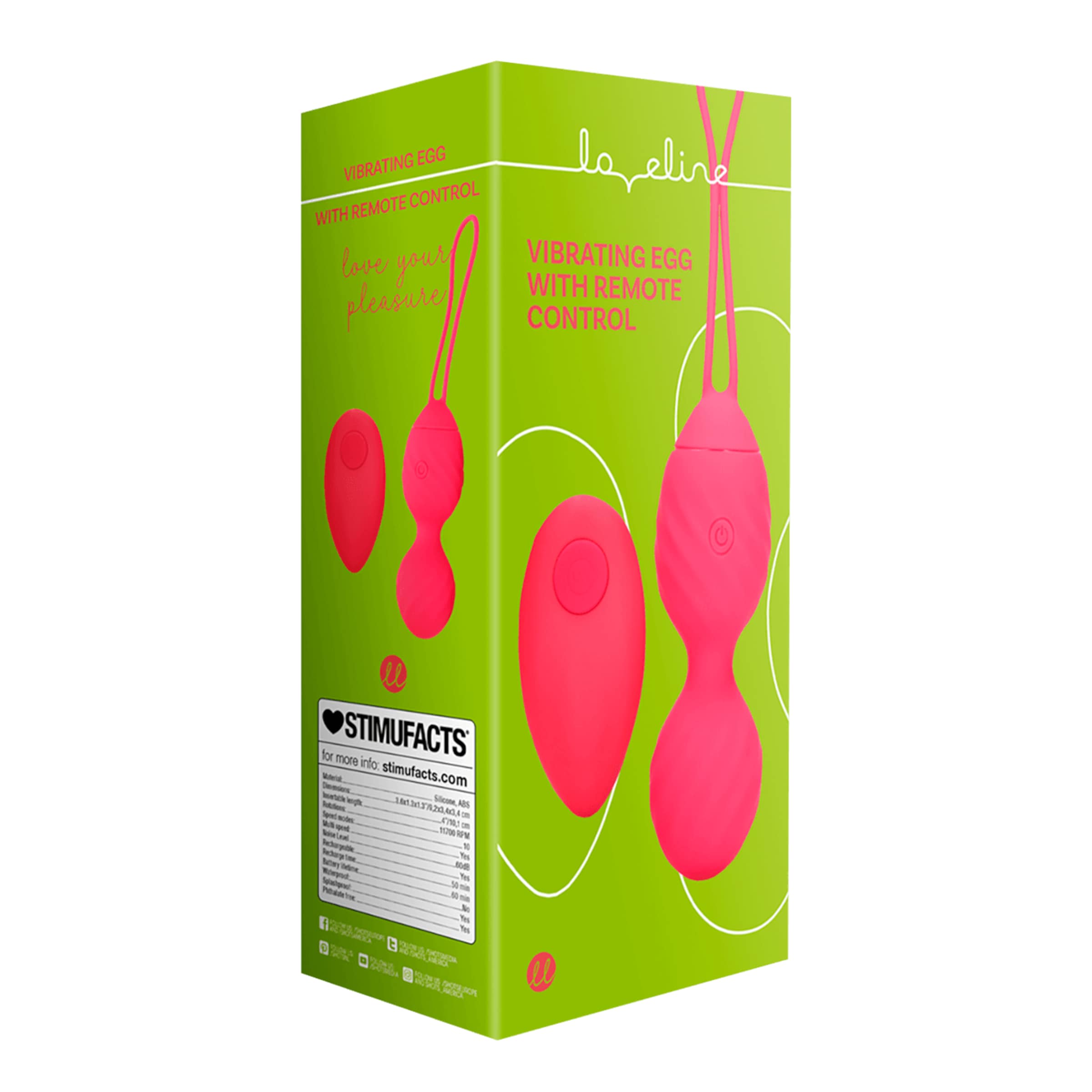 Vibrating Egg with Remote Control, 9,2  cm