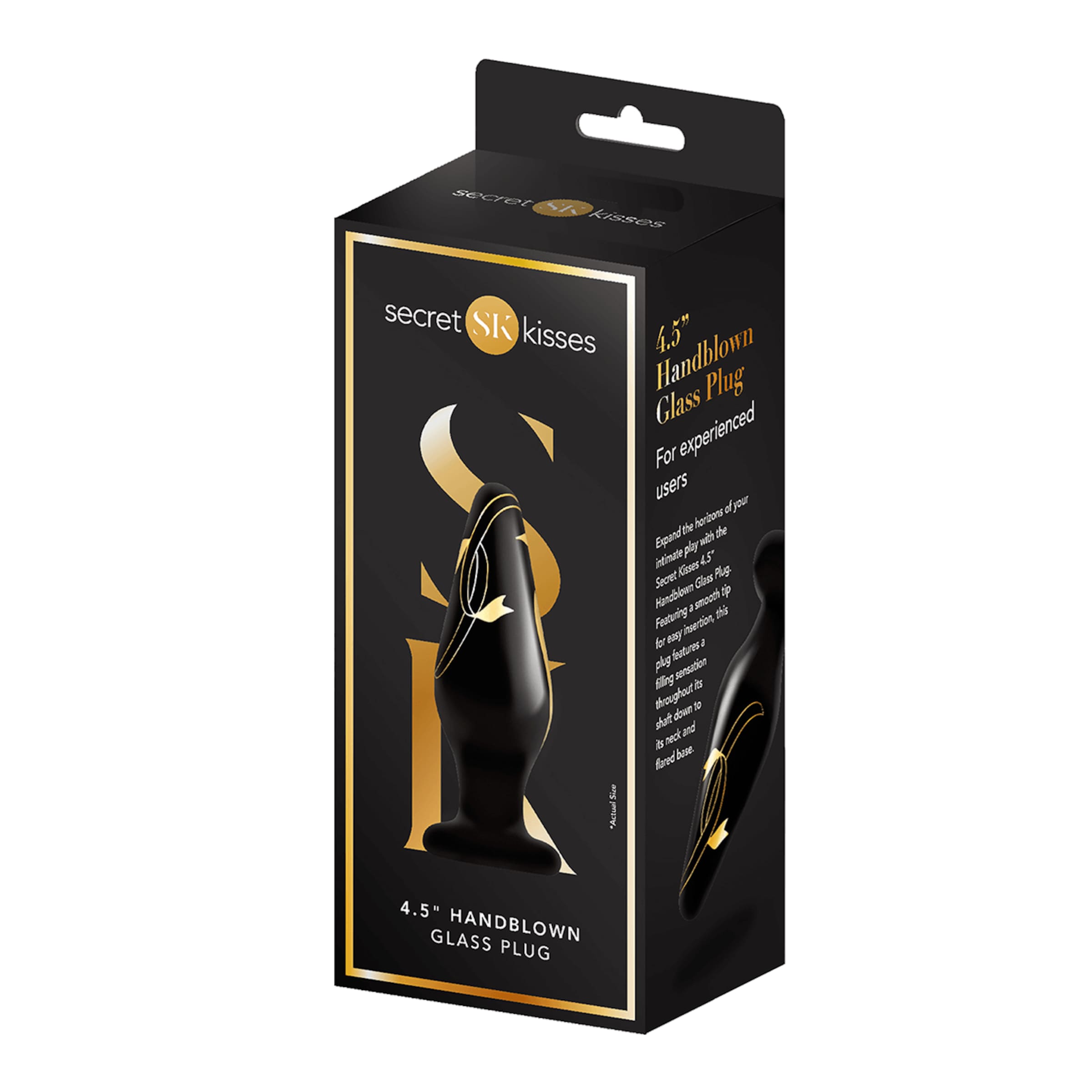 Handblown Glass Plug - 4.5 Inch, 11,4 cm