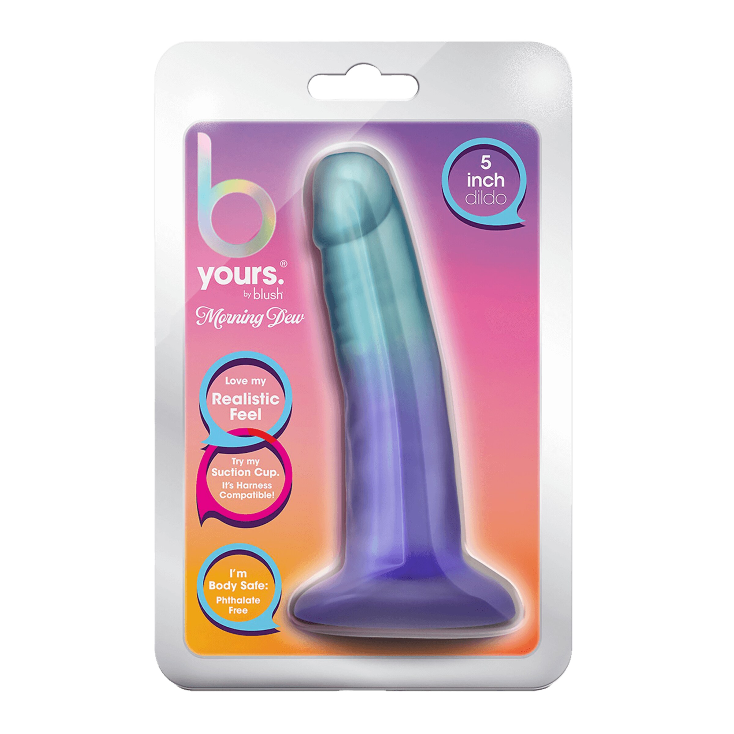 B YOURS MORNING DEW 5 INCH DILDO SAPPHIRE purper